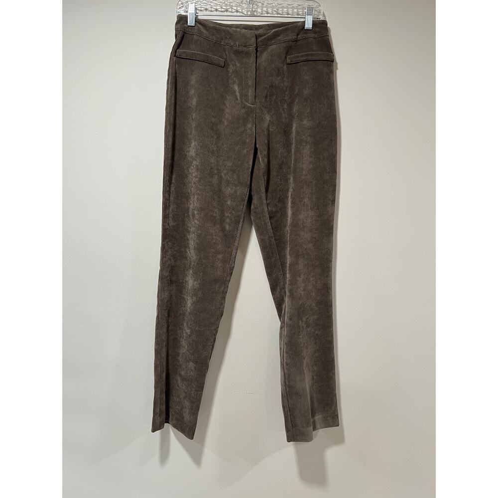 Robert Kitchen Velour Mini Corduroy Pants w Stretch Straight Fit Size 6 JL